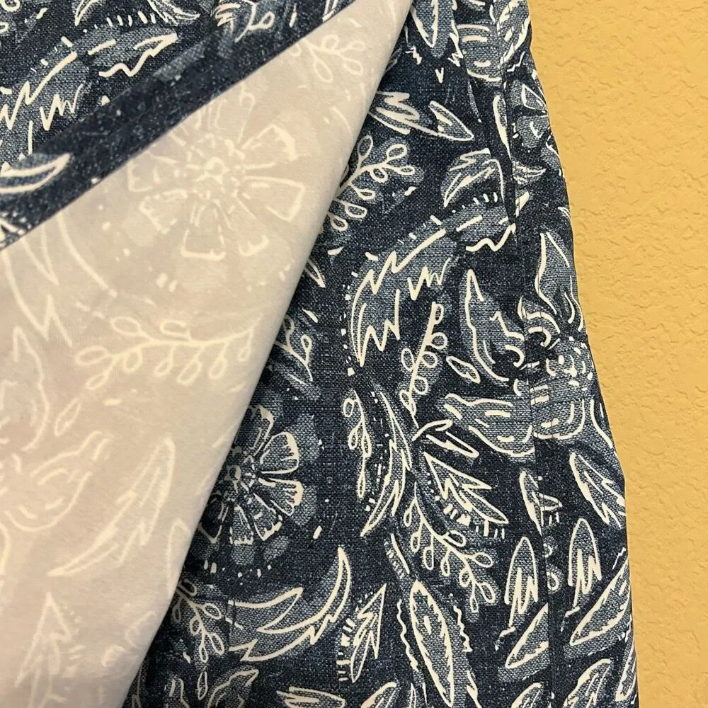 RipSkirt Hawaii Floral Wrap Skirt Womens XL Length 1 Mini Blue White Floral